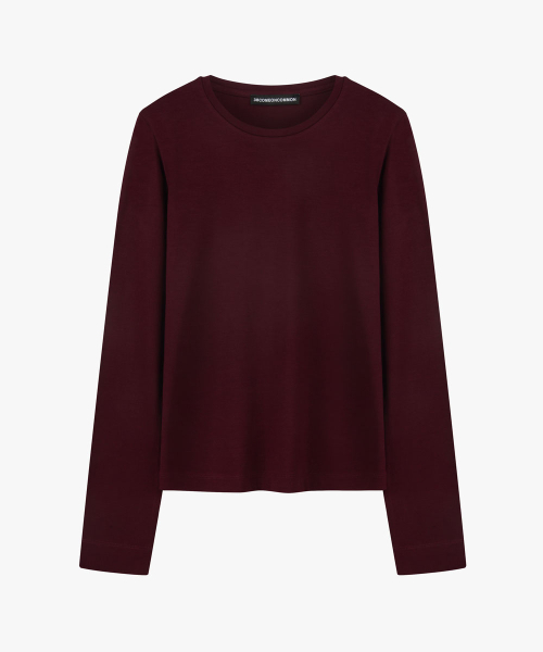 38COMEONCOMMON(38カモンコモン)の「Silky Touch Slim Long Sleeve (Burgundy)(Tシャツ/カットソー・レディース・その他・FREE)」の1枚目の写真