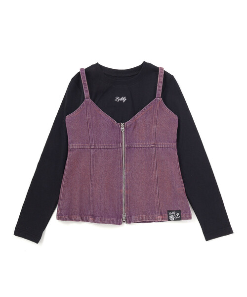 ZIDDY（ジディ）の「デニムビスチェ＆TシャツSET(130~160cm)（その他トップス・キッズ・パープル/ブルー・140cm/150cm/FREE/130cm）」の11枚目の写真