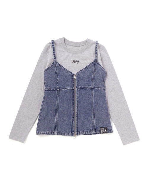 ZIDDY（ジディ）の「デニムビスチェ＆TシャツSET(130~160cm)（その他トップス・キッズ・パープル/ブルー・140cm/150cm/FREE/130cm）」の15枚目の写真