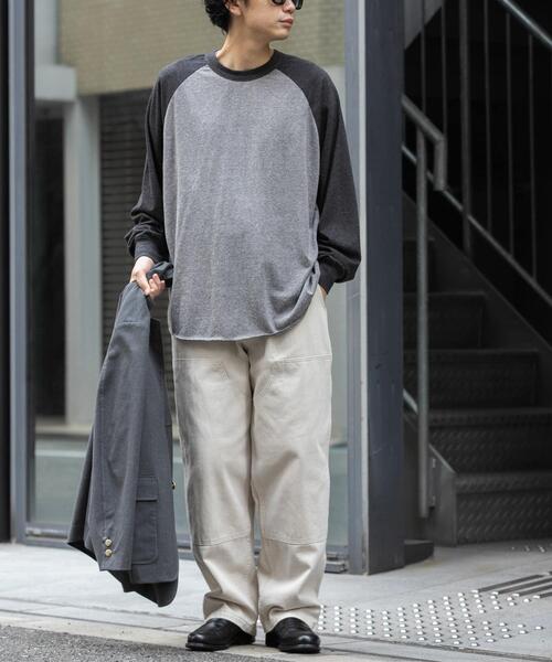 FORK&SPOON(フォークアンドスプーン)の「FORK&SPOON ベースボールロングスリーブTシャツ(Tシャツ/カットソー・メンズ・ブルー系その他/グレー系その他・5/4)」の8枚目の写真