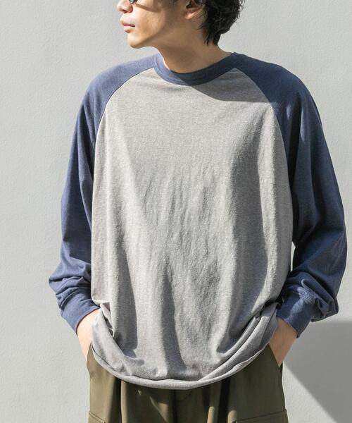 FORK&SPOON(フォークアンドスプーン)の「FORK&SPOON ベースボールロングスリーブTシャツ(Tシャツ/カットソー・メンズ・ブルー系その他/グレー系その他・5/4)」の16枚目の写真