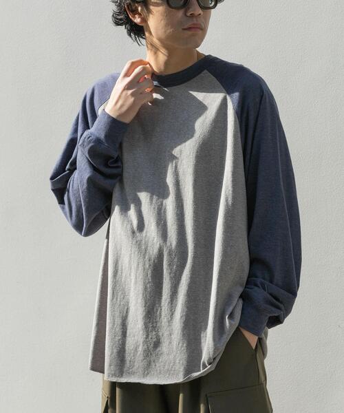 FORK&SPOON(フォークアンドスプーン)の「FORK&SPOON ベースボールロングスリーブTシャツ(Tシャツ/カットソー・メンズ・ブルー系その他/グレー系その他・5/4)」の18枚目の写真