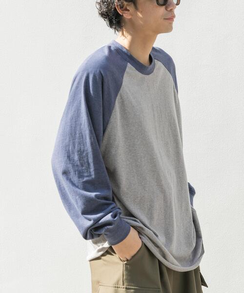 FORK&SPOON(フォークアンドスプーン)の「FORK&SPOON ベースボールロングスリーブTシャツ(Tシャツ/カットソー・メンズ・ブルー系その他/グレー系その他・5/4)」の20枚目の写真