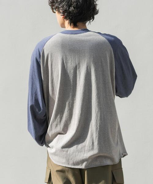 FORK&SPOON(フォークアンドスプーン)の「FORK&SPOON ベースボールロングスリーブTシャツ(Tシャツ/カットソー・メンズ・ブルー系その他/グレー系その他・5/4)」の21枚目の写真