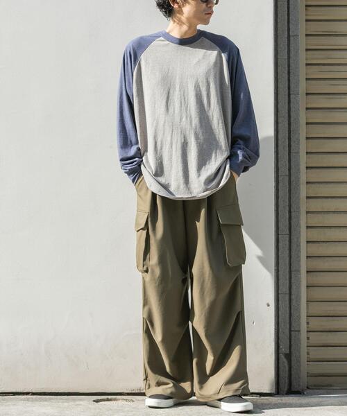 FORK&SPOON(フォークアンドスプーン)の「FORK&SPOON ベースボールロングスリーブTシャツ(Tシャツ/カットソー・メンズ・ブルー系その他/グレー系その他・5/4)」の22枚目の写真