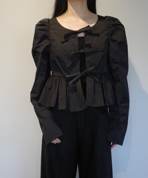 セール】【CLANE/クラネ】PADDED SATIN TOPS/パデットサテントップス