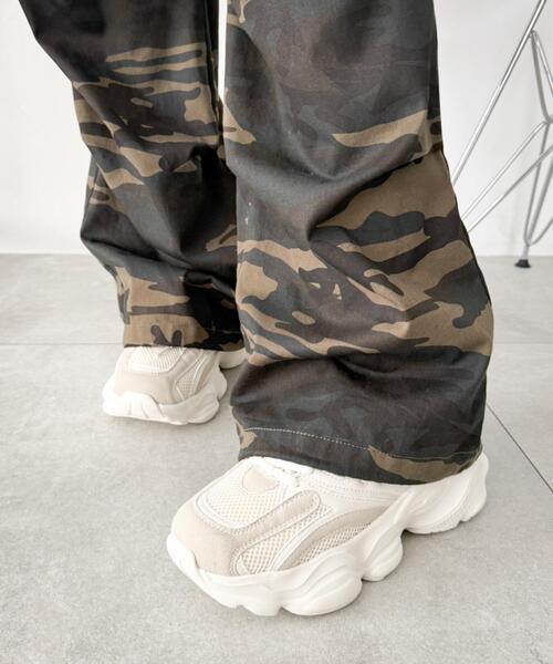 WEGO（ウィゴー）の「WEGO/【26年春新作】メッシュコンビ厚底スニーカー（スニーカー・レディース・オフホワイト/ブラック・MEDIUM/SMALL/LARGE）」の13枚目の写真