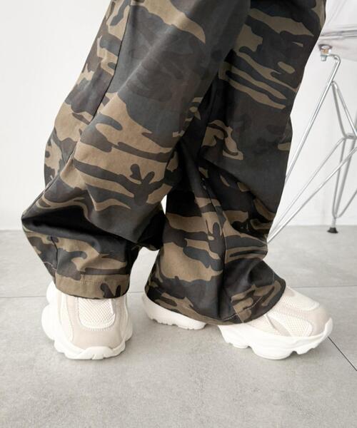 WEGO（ウィゴー）の「WEGO/【26年春新作】メッシュコンビ厚底スニーカー（スニーカー・レディース・オフホワイト/ブラック・MEDIUM/SMALL/LARGE）」の14枚目の写真