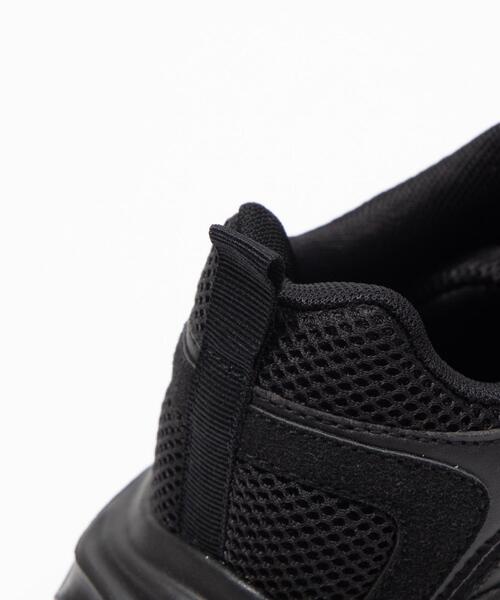 WEGO（ウィゴー）の「WEGO/【26年春新作】メッシュコンビ厚底スニーカー（スニーカー・レディース・オフホワイト/ブラック・MEDIUM/SMALL/LARGE）」の4枚目の写真