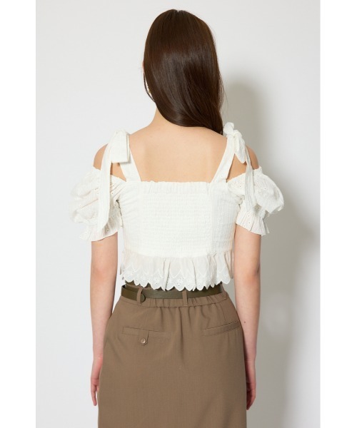 rienda（リエンダ）の「コットンレースブラウス 春服（シャツ/ブラウス・レディース・ライトブルー/ホワイト/レッド・SMALL/MEDIUM）」の6枚目の写真