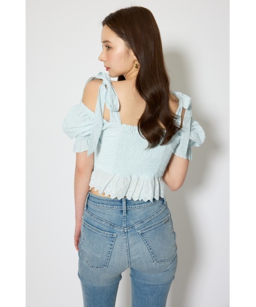 rienda（リエンダ）の「コットンレースブラウス 春服（シャツ/ブラウス・レディース・ライトブルー/ホワイト/レッド・SMALL/MEDIUM）」の19枚目の写真