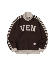 VEN 96 ワッフル配色トラックトップ_ブラウン