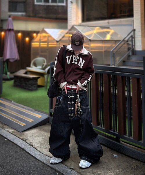 VENHIT(ベンヒット)の「VEN 96 ワッフル配色トラックトップ_ブラウン(その他トップス・レディース・ブラウン・MEDIUM/LARGE/X-LARGE)」の5枚目の写真