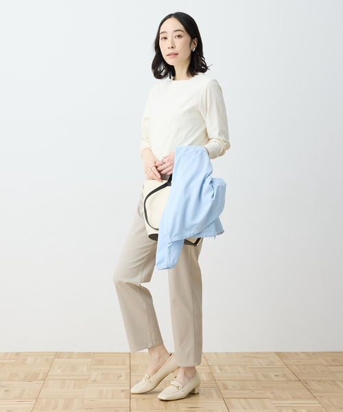 DECOY SINCE 1981(デコイシンスイチキュウハチイチ)の「【chiyoさんコラボ】ロンドンマーチコイくんジャガードTシャツ【オーガニックコットンブレンド・大きいサイズあり】(Tシャツ/カットソー・レディース・アイボリー/ピンク/ネイビー・M/L/LL/3L/4L)」の14枚目の写真