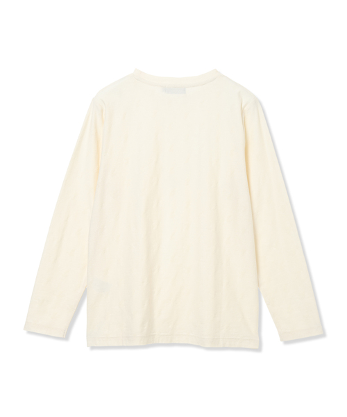 DECOY SINCE 1981(デコイシンスイチキュウハチイチ)の「【chiyoさんコラボ】ロンドンマーチコイくんジャガードTシャツ【オーガニックコットンブレンド・大きいサイズあり】(Tシャツ/カットソー・レディース・アイボリー/ピンク/ネイビー・M/L/LL/3L/4L)」の20枚目の写真