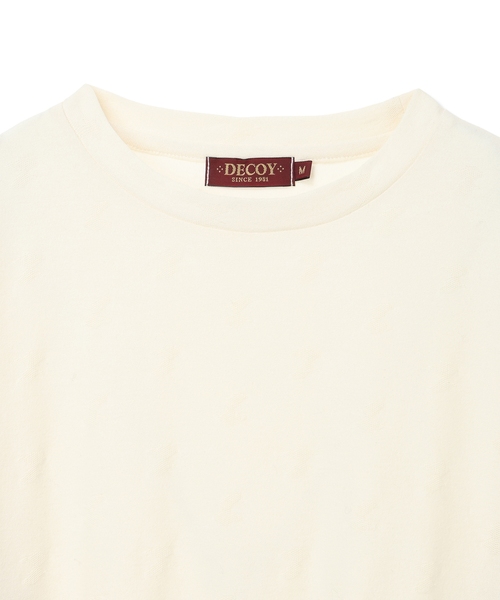 DECOY SINCE 1981(デコイシンスイチキュウハチイチ)の「【chiyoさんコラボ】ロンドンマーチコイくんジャガードTシャツ【オーガニックコットンブレンド・大きいサイズあり】(Tシャツ/カットソー・レディース・アイボリー/ピンク/ネイビー・M/L/LL/3L/4L)」の21枚目の写真