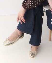 【新品】Fin フィン 本革ラウンドバレエシューズ ゴールド 24.5㎝ Fin｜本革ラウンドバレエシューズ | Rakuten Fashion(楽天ファッション