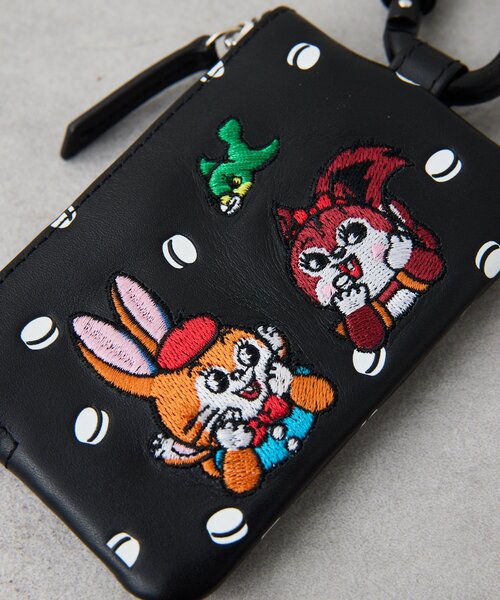 ear PAPILLONNER（イアパピヨネ）の「【クッピーラムネ×ear】本革/コラボカラビナ付きパス＆キーケース（カードケース・レディース・ライトグレー/ブラック/ブルー・FREE）」の20枚目の写真