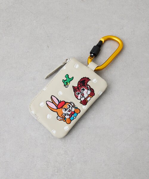 ear PAPILLONNER（イアパピヨネ）の「【クッピーラムネ×ear】本革/コラボカラビナ付きパス＆キーケース（カードケース・レディース・ライトグレー/ブラック/ブルー・FREE）」の17枚目の写真