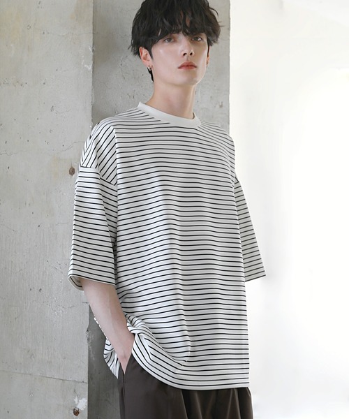 ETELIO(エテリオ)の「【25SS】マルチファンクショナリードレープポンチTシャツ 【ドローコード付き】(Tシャツ/カットソー・メンズ・ブラック/ブラック系/ホワイト/ホワイト系/ブルーグレー/ワイン・L/M/S/XL/XS)」の3枚目の写真