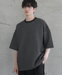セール】ロゴ刺繍裾ドローコード長袖 Tシャツ 無地/ボーダー（Tシャツ