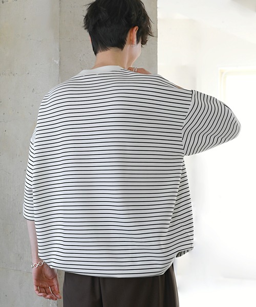 ETELIO(エテリオ)の「【25SS】マルチファンクショナリードレープポンチTシャツ 【ドローコード付き】(Tシャツ/カットソー・メンズ・ブラック/ブラック系/ホワイト/ホワイト系/ブルーグレー/ワイン・L/M/S/XL/XS)」の22枚目の写真