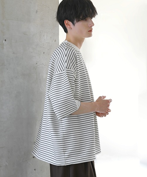 ETELIO(エテリオ)の「【25SS】マルチファンクショナリードレープポンチTシャツ 【ドローコード付き】(Tシャツ/カットソー・メンズ・ブラック/ブラック系/ホワイト/ホワイト系/ブルーグレー/ワイン・L/M/S/XL/XS)」の17枚目の写真