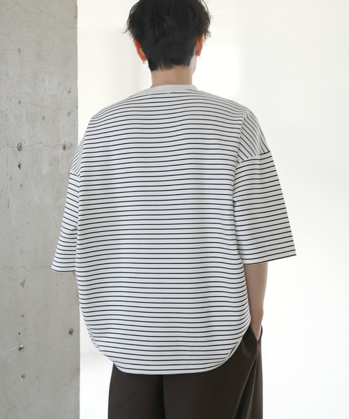 ETELIO(エテリオ)の「【25SS】マルチファンクショナリードレープポンチTシャツ 【ドローコード付き】(Tシャツ/カットソー・メンズ・ブラック/ブラック系/ホワイト/ホワイト系/ブルーグレー/ワイン・L/M/S/XL/XS)」の19枚目の写真