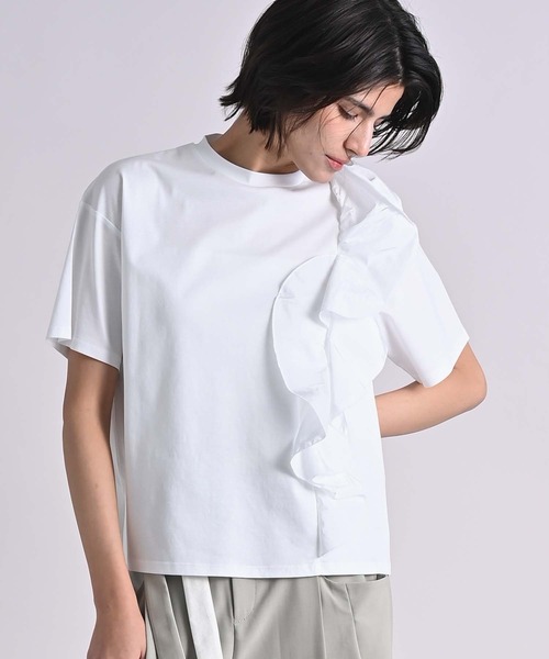 RAW FUDGE(ローファッジ)の「モチーフデザインTシャツ(Tシャツ/カットソー・レディース・オフホワイト/チャコールグレー/ブラック・M)」の2枚目の写真