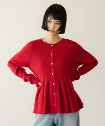 LOWRYS FARM | ペプラムニットカーディガン　661234(カーディガン/ボレロ)