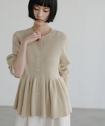 LOWRYS FARM | ペプラムニットカーディガン　661234(カーディガン/ボレロ)