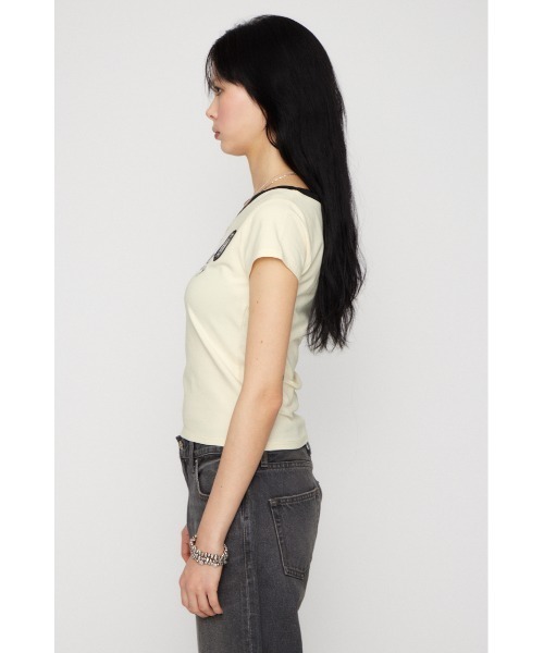 LAGUA GEM(ラグアジェム)の「WAPPEN PRINT CUT トップス(Tシャツ/カットソー・レディース・ネイビー/ブラック/アイボリー・FREE)」の19枚目の写真