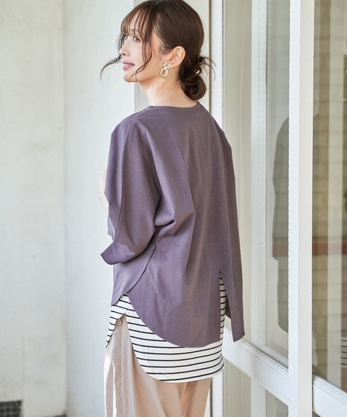 ikka(イッカ)の「冷感梨地バックスリットプルオーバー(Tシャツ/カットソー・レディース・ブラウン系その他/ブラック/ピンク系/グリーン系/ライトグレー・L/M/S)」の12枚目の写真