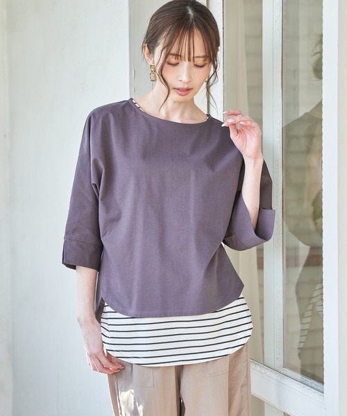 ikka(イッカ)の「冷感梨地バックスリットプルオーバー(Tシャツ/カットソー・レディース・ブラウン系その他/ブラック/ピンク系/グリーン系/ライトグレー・L/M/S)」の11枚目の写真
