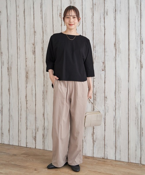 ikka(イッカ)の「冷感梨地バックスリットプルオーバー(Tシャツ/カットソー・レディース・ブラウン系その他/ブラック/ピンク系/グリーン系/ライトグレー・L/M/S)」の18枚目の写真