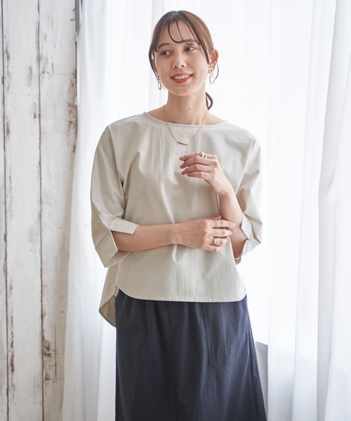 ikka(イッカ)の「冷感梨地バックスリットプルオーバー(Tシャツ/カットソー・レディース・ブラウン系その他/ブラック/ピンク系/グリーン系/ライトグレー・L/M/S)」の21枚目の写真