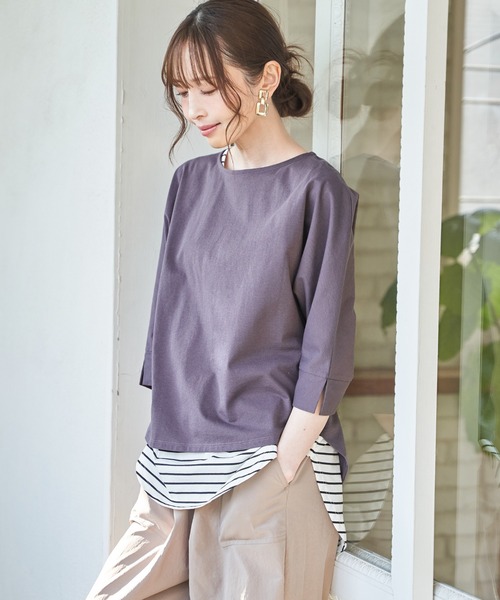 ikka(イッカ)の「冷感梨地バックスリットプルオーバー(Tシャツ/カットソー・レディース・ブラウン系その他/ブラック/ピンク系/グリーン系/ライトグレー・L/M/S)」の10枚目の写真