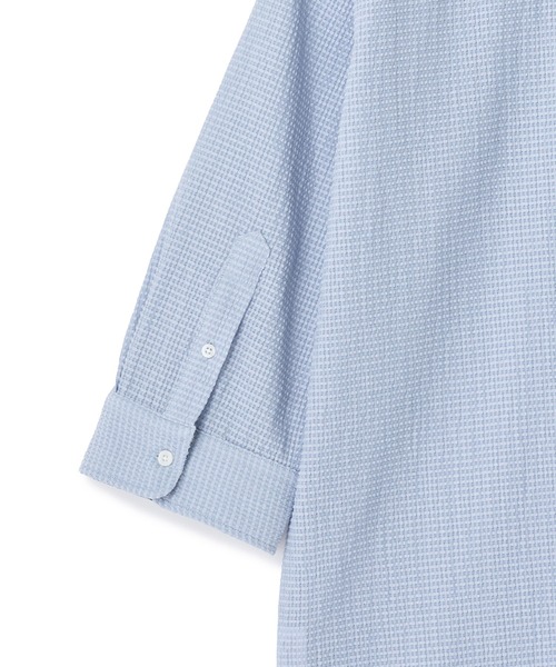 MEN'S BIGI(メンズビギ)の「ストレッチサッカー七分袖シャツ<ストレッチ/通気性>(シャツ/ブラウス・メンズ・サックスブルー/ブラック/ネイビー/ベージュ・01/02/03/04)」の19枚目の写真