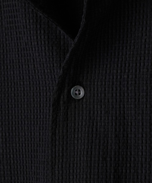 MEN'S BIGI(メンズビギ)の「ストレッチサッカー七分袖シャツ<ストレッチ/通気性>(シャツ/ブラウス・メンズ・サックスブルー/ブラック/ネイビー/ベージュ・01/02/03/04)」の20枚目の写真