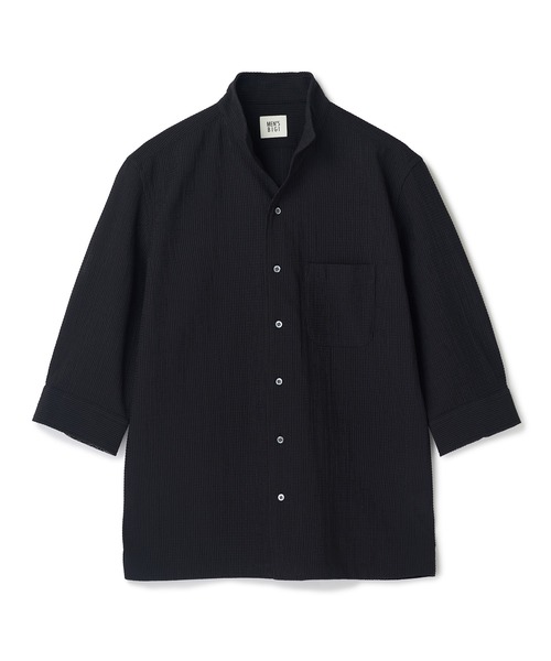 MEN'S BIGI(メンズビギ)の「ストレッチサッカー七分袖シャツ<ストレッチ/通気性>(シャツ/ブラウス・メンズ・サックスブルー/ブラック/ネイビー/ベージュ・01/02/03/04)」の13枚目の写真