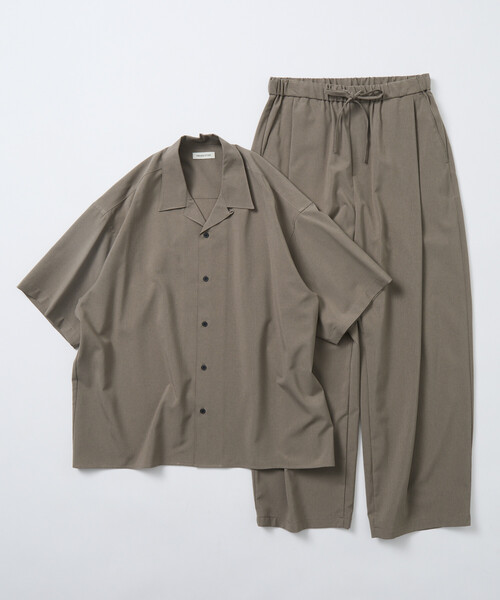 FREAK'S STORE(フリークスストア)の「限定展開 リラックスフィット リネンタッチ セットアップ / オープンカラーシャツ / ワイドスラックス(シャツ/ブラウス・メンズ・チャコールグレー/ネイビー/グレイッシュベージュ/ブラック・LARGE/MEDIUM/SMALL)」の16枚目の写真