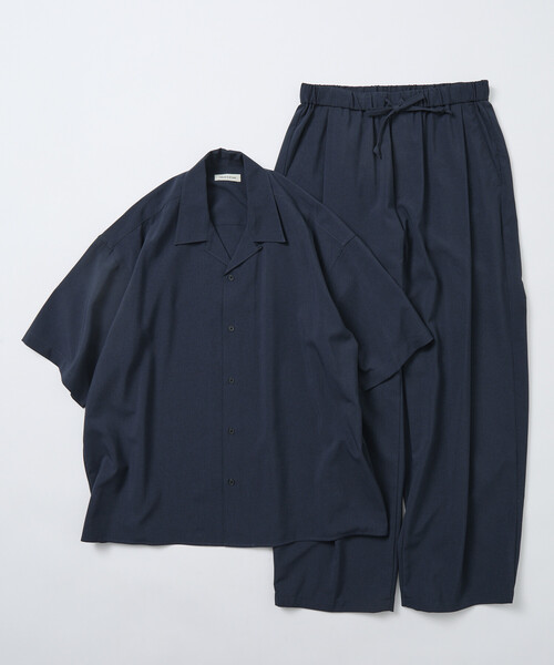 FREAK'S STORE(フリークスストア)の「限定展開 リラックスフィット リネンタッチ セットアップ / オープンカラーシャツ / ワイドスラックス(シャツ/ブラウス・メンズ・チャコールグレー/ネイビー/グレイッシュベージュ/ブラック・LARGE/MEDIUM/SMALL)」の21枚目の写真