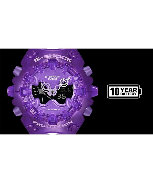 G-SHOCK（ジーショック）の「TRANSPARENT PACK / GA-V01シリーズ / GA-V01SKE-6AJF（アナログ腕時計・メンズ・パープル・FREE）」の3枚目の写真