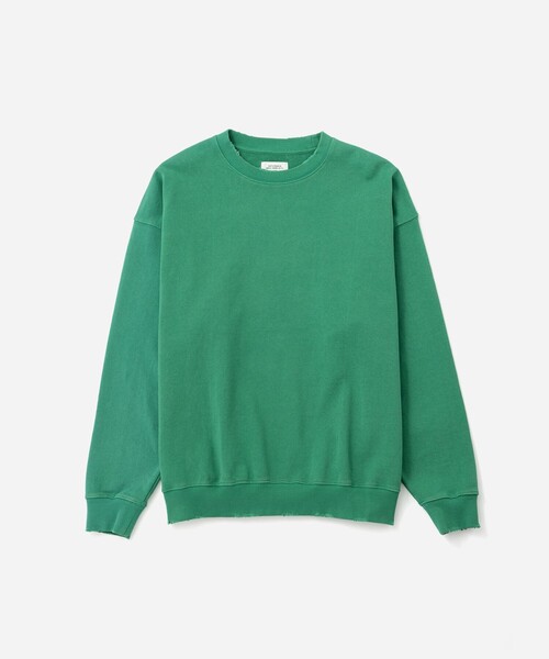 Saturdays NYC（サタデーズ ニューヨークシティ ）の「Bowery Garment Dyed Slash Sweatshirt（スウェット・メンズ・グリーン/チャコールグレー/サックスブルー/キナリ・M/L/XL/S）」の15枚目の写真
