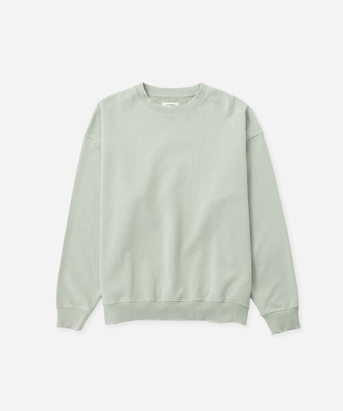 Saturdays NYC（サタデーズ ニューヨークシティ ）の「Bowery Garment Dyed Slash Sweatshirt（スウェット・メンズ・グリーン/チャコールグレー/サックスブルー/キナリ・M/L/XL/S）」の16枚目の写真