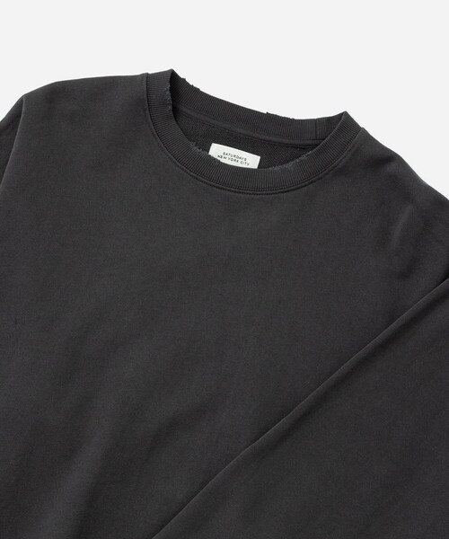 Saturdays NYC（サタデーズ ニューヨークシティ ）の「Bowery Garment Dyed Slash Sweatshirt（スウェット・メンズ・グリーン/チャコールグレー/サックスブルー/キナリ・M/L/XL/S）」の17枚目の写真