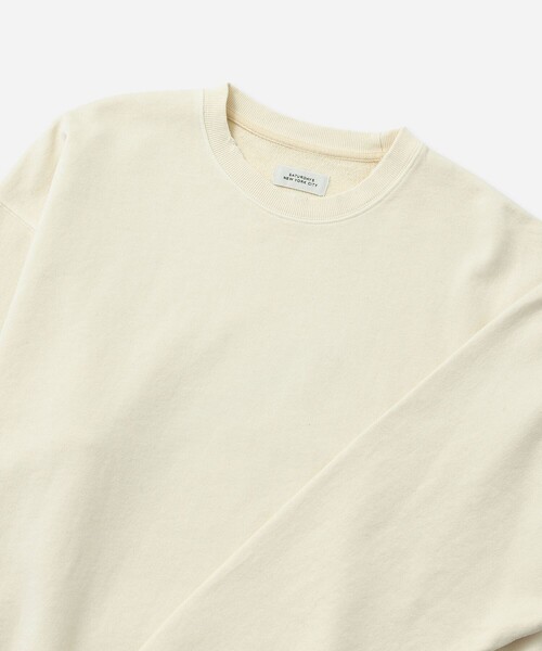Saturdays NYC（サタデーズ ニューヨークシティ ）の「Bowery Garment Dyed Slash Sweatshirt（スウェット・メンズ・グリーン/チャコールグレー/サックスブルー/キナリ・M/L/XL/S）」の18枚目の写真