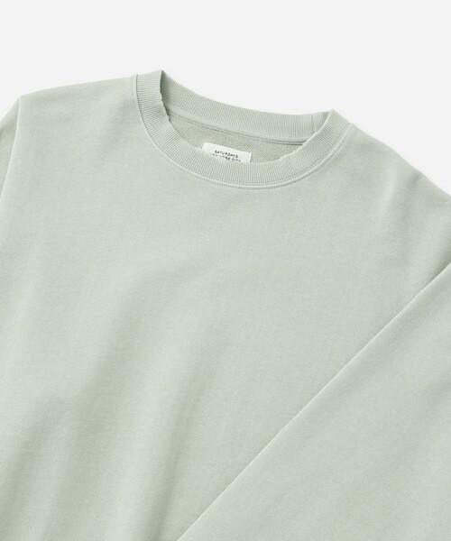 Saturdays NYC（サタデーズ ニューヨークシティ ）の「Bowery Garment Dyed Slash Sweatshirt（スウェット・メンズ・グリーン/チャコールグレー/サックスブルー/キナリ・M/L/XL/S）」の20枚目の写真