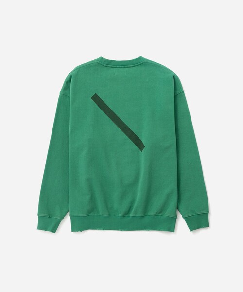 Saturdays NYC（サタデーズ ニューヨークシティ ）の「Bowery Garment Dyed Slash Sweatshirt（スウェット・メンズ・グリーン/チャコールグレー/サックスブルー/キナリ・M/L/XL/S）」の11枚目の写真