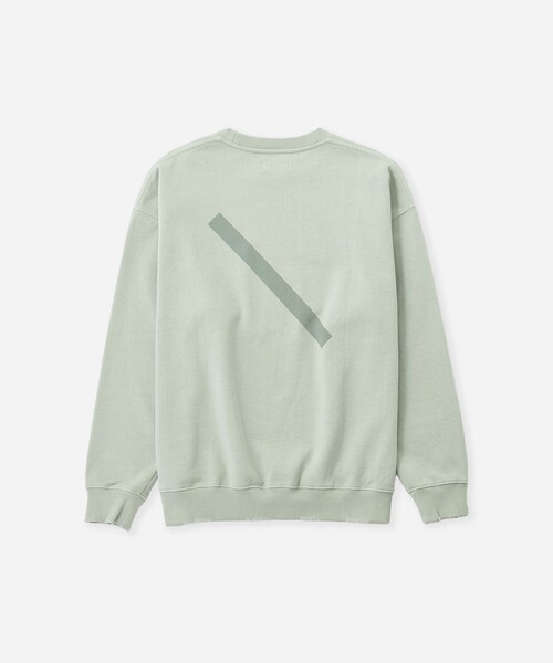 Saturdays NYC（サタデーズ ニューヨークシティ ）の「Bowery Garment Dyed Slash Sweatshirt（スウェット・メンズ・グリーン/チャコールグレー/サックスブルー/キナリ・M/L/XL/S）」の12枚目の写真
